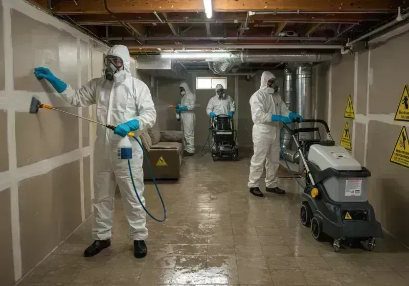 Basement Moisture Removal and Structural Drying process in Cape Girardeau, MO